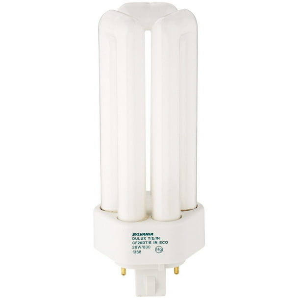 3500K 3200 Lumens 82 CRI Sylvania 20871 4-Pack 4-Pin GX24-4 Base CF42DT/E/IN/835/ECO 42-Watt Triple Tube Compact Fluorescent Light Bulb T4 Shape 3500K 3200 Lumens 82 CRI Sylvania 20871 4-Pack 4-Pin GX24-4 Base CF42DT/E/IN/835/ECO 42-Watt Triple Tube Compact Fluorescent Light Bulb T4 Shape